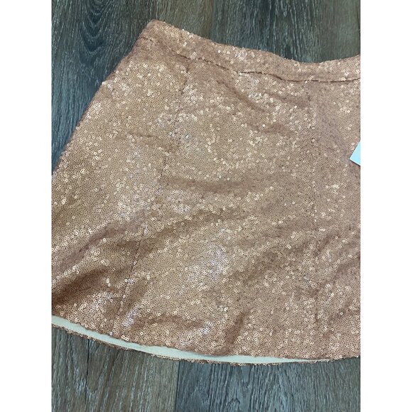 Decree Bronze Sequin Mini Skirt XS NWT Sparkling Party Wear With Back Zipper Clo - Picture 1 of 6